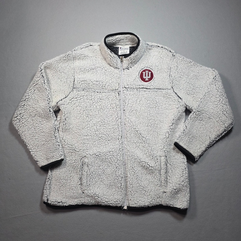 Indiana Hoosiers Sherpa Fleece Full Zip Jacket - Men's Large